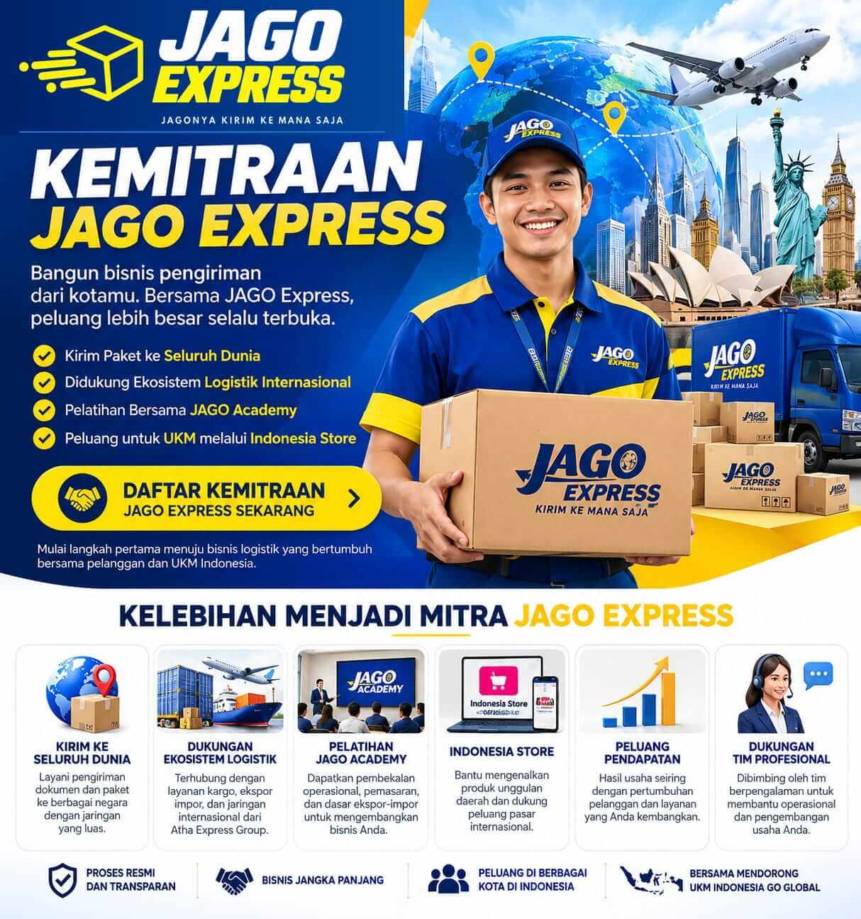 Kemitraan Agen Ekspedisi Luar Negeri JAGO Express - Agen DHL Resmi - Dokter Ekspor Founder Jagonya Kirim Ke Mana Saja - Japi Model